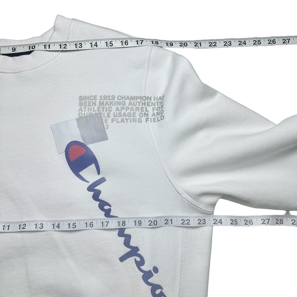 Champion | Men | White Super Fleece 2.0 Behind The Label Sweatshirt | Large - Picture 4 of 14